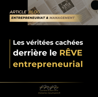 Fond noir, écriture blanche et dorée : les vérités cachées derrière le rêve entrepreneurial