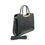 Thumbnail: Black Vegan Alligator Leather Square Handbag