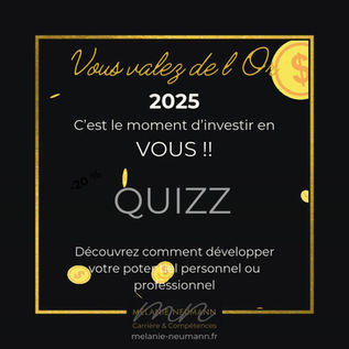 Vous valez de l'or, il est temps d'investir dans votre potentiel !