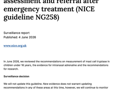 NICE does not recommend EURneffy (intranasal adrenaline) to be prescribed after Anaphylaxis