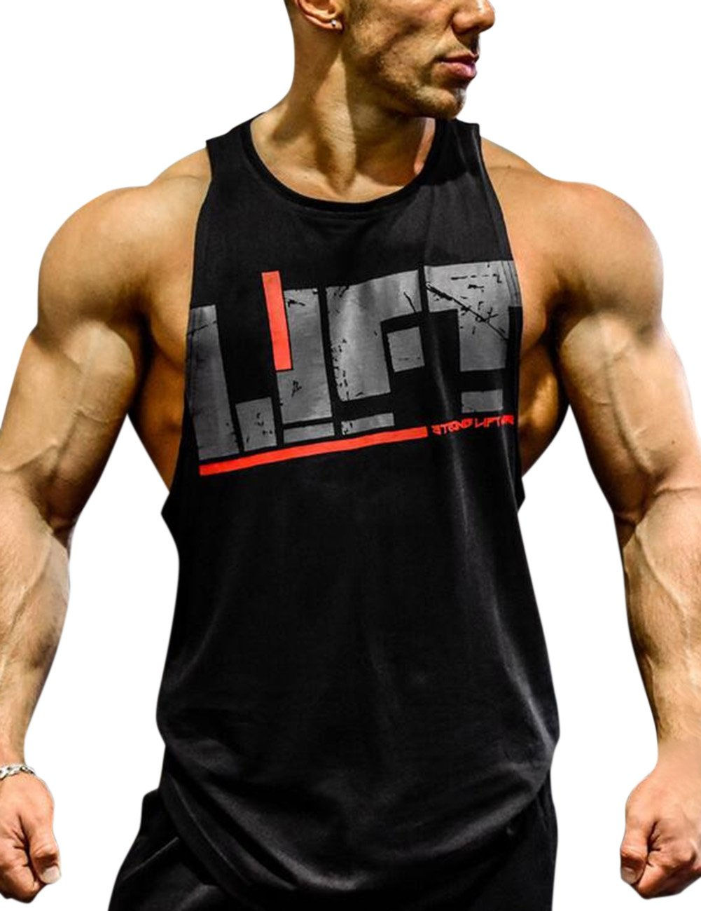 Fitness tank top para body building hombre