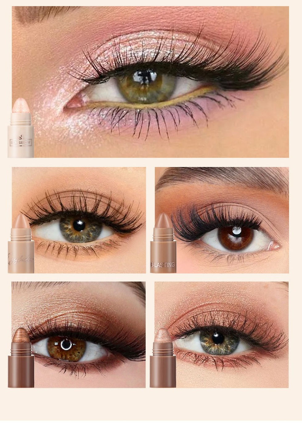 Thumbnail: 5 in 1 Mini Eyeshadow Pencil Kit Velvet Matte Shimmer Highlighter Makeup Waterpr