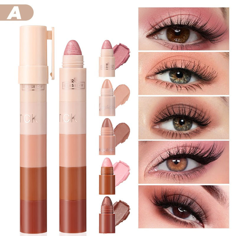 Thumbnail: 5 in 1 Mini Eyeshadow Pencil Kit Velvet Matte Shimmer Highlighter Makeup Waterpr