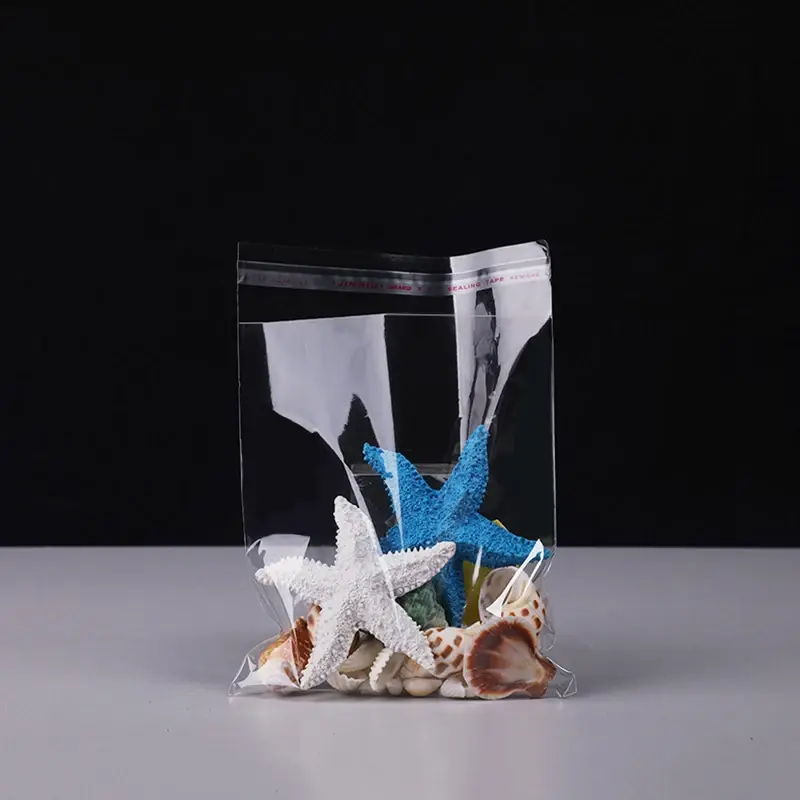 Thumbnail: TETP 100Pcs 5Wires Clear Self Adhesive Bag Resealable Waterproof Gift Food Candy