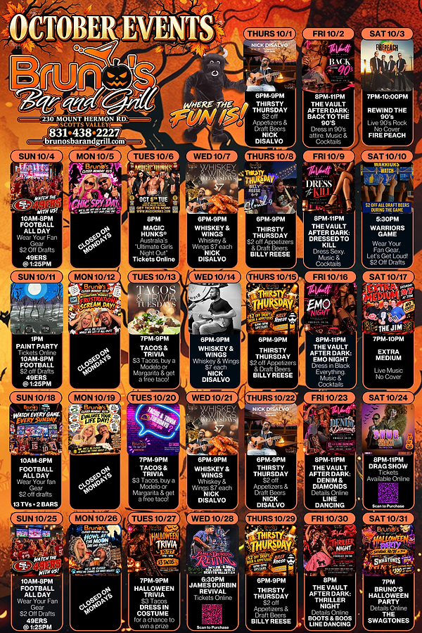 BRUNO'S SCOTTS VALLEY OCTOBER CALENDAR OF EVENTS 2025-2.png