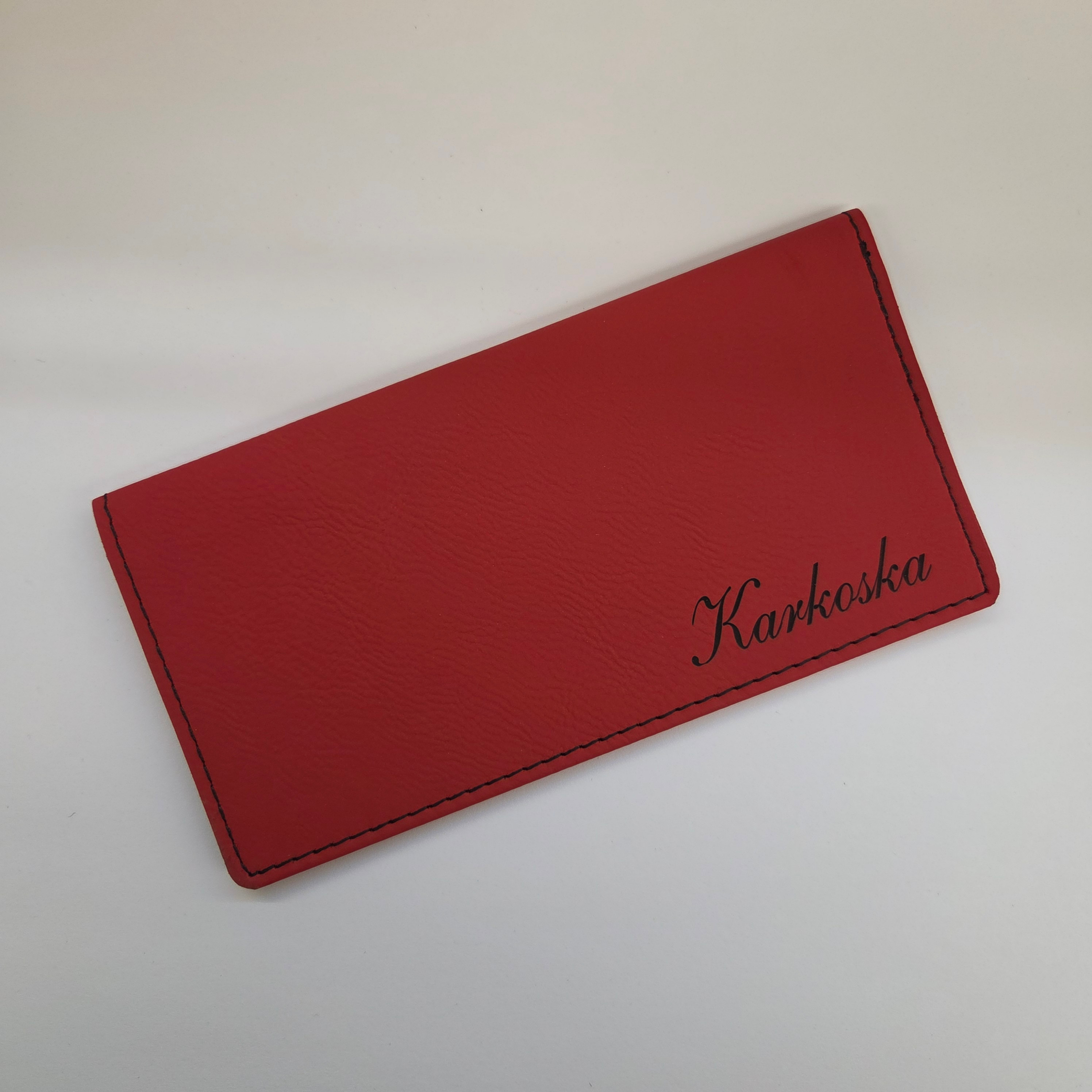 Personalized Leatherette Checkbook Cover