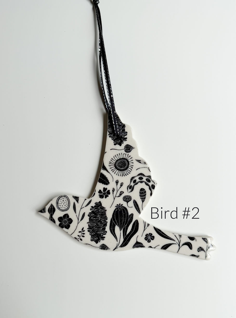 Thumbnail: Australian Ceramic Wall Art - Birds in Black
