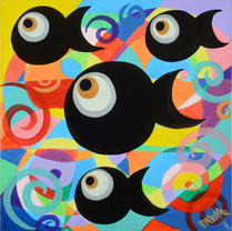 Oceano 4.0 n.47,Acrilico su tela,40x40 cm, 2016