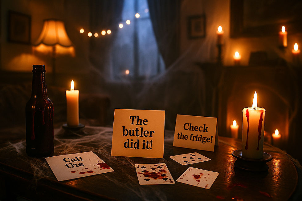 Murder mystery party game night - this is a room decorated for the party