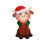 Thumbnail: 4 Ft. Airblown® Inflatable Baby Highland Cow with Santa Hat Christmas
