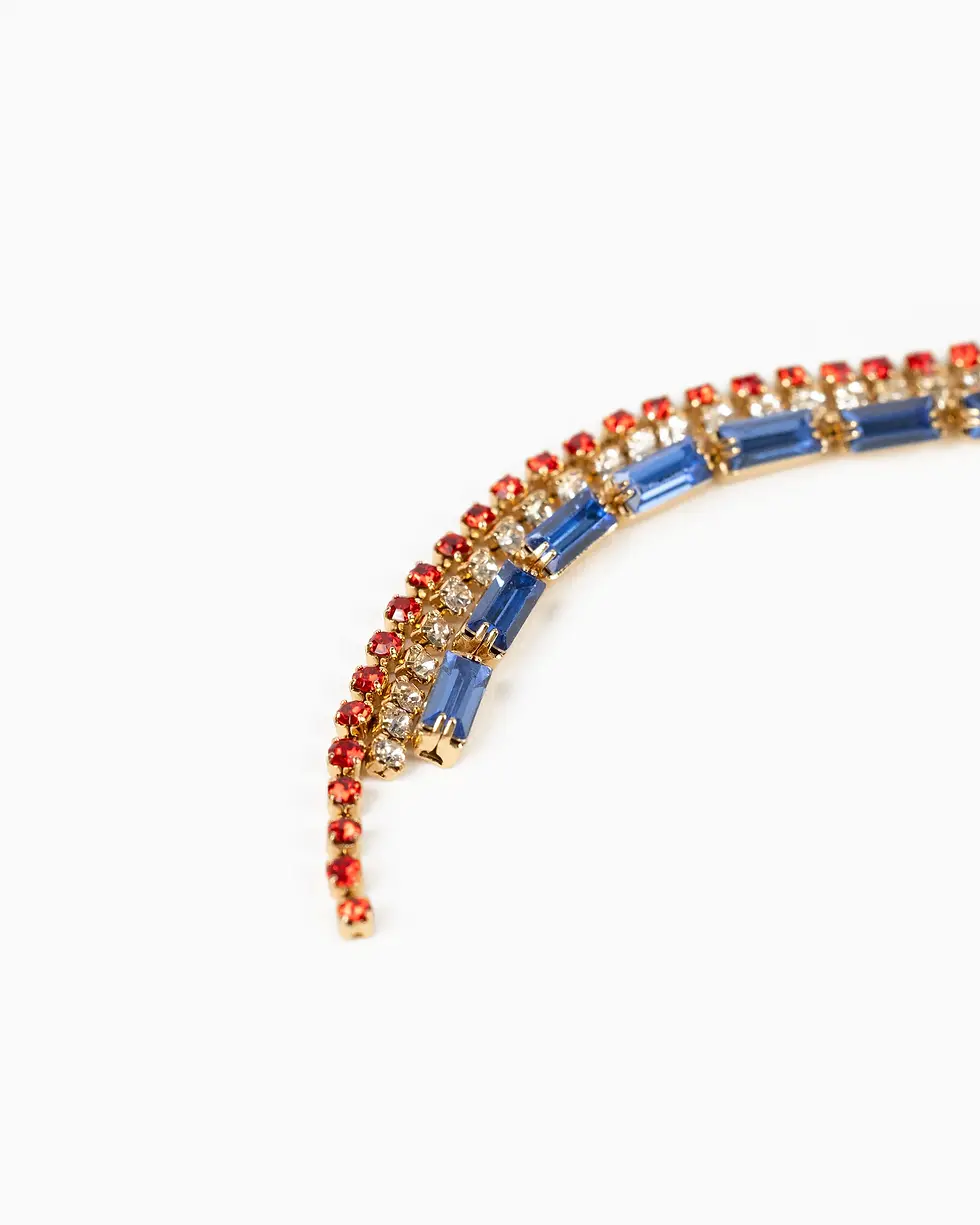 Miniaturbild: Americana Mixed Shape Crystal Fringe Dangle Earrings