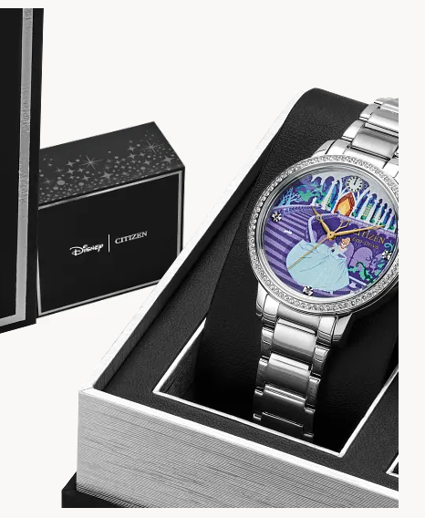 Thumbnail: Disney Citizen Cinderella Stainless Steel Eco-Drive Watch