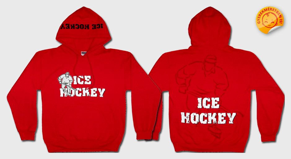 "ICE HOCKEY" kapucnis pulóver