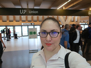 TravelingClaud in front of the UP Express Union Station