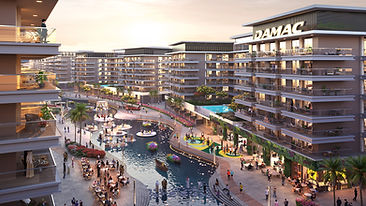 Aerial view of Damac Riverside Damac Properties off-plan waterfront masterplan in Dubai Investments Park 2 – area guide