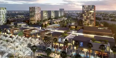 Aerial view of Dubai South government-masterplanned aviation and logistics city with Expo City Dubai and Route 2020 metro Dubai – area guide