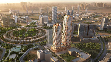 Aerial view of Jumeirah Village Circle Nakheel master-planned mid-market freehold community with Circle Mall Dubai – area guide