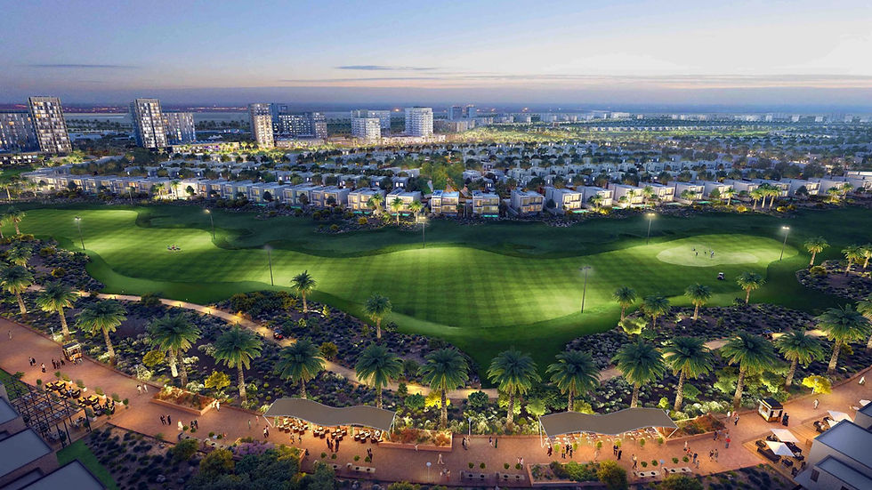 Aerial view of Emaar South community near Al Maktoum International Airport Dubai – area guide
