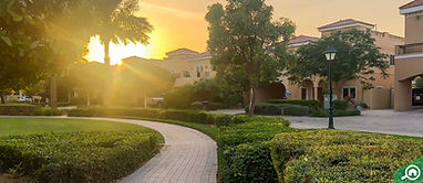 Aerial view of The Villa Dubai Properties low-density Spanish-style villa community in Dubailand Dubai – area guide