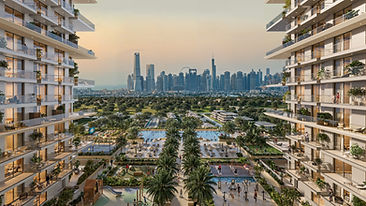 Aerial view of Jumeirah Village Triangle Nakheel multi-format villa and apartment community in Dubai – area guide