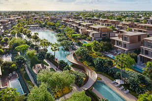 Aerial view of Nad Al Sheba Gardens Meraas premium villa masterplan in Nad Al Sheba 1 Dubai – area guide