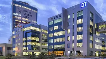 Aerial view of Dubai Studio City TECOM Group media and production free zone in Dubailand Dubai – area guide