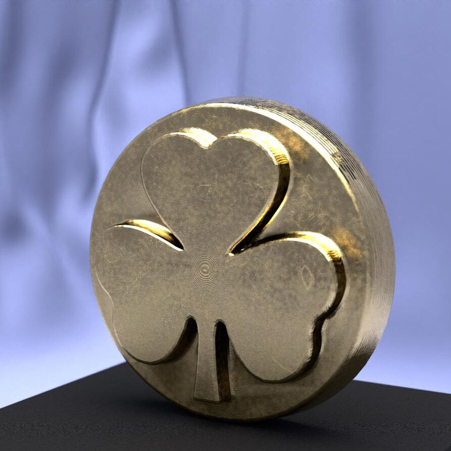 Thumbnail: Shamrock - Shamrock Gold - Handcrafted Minting Moments medallion