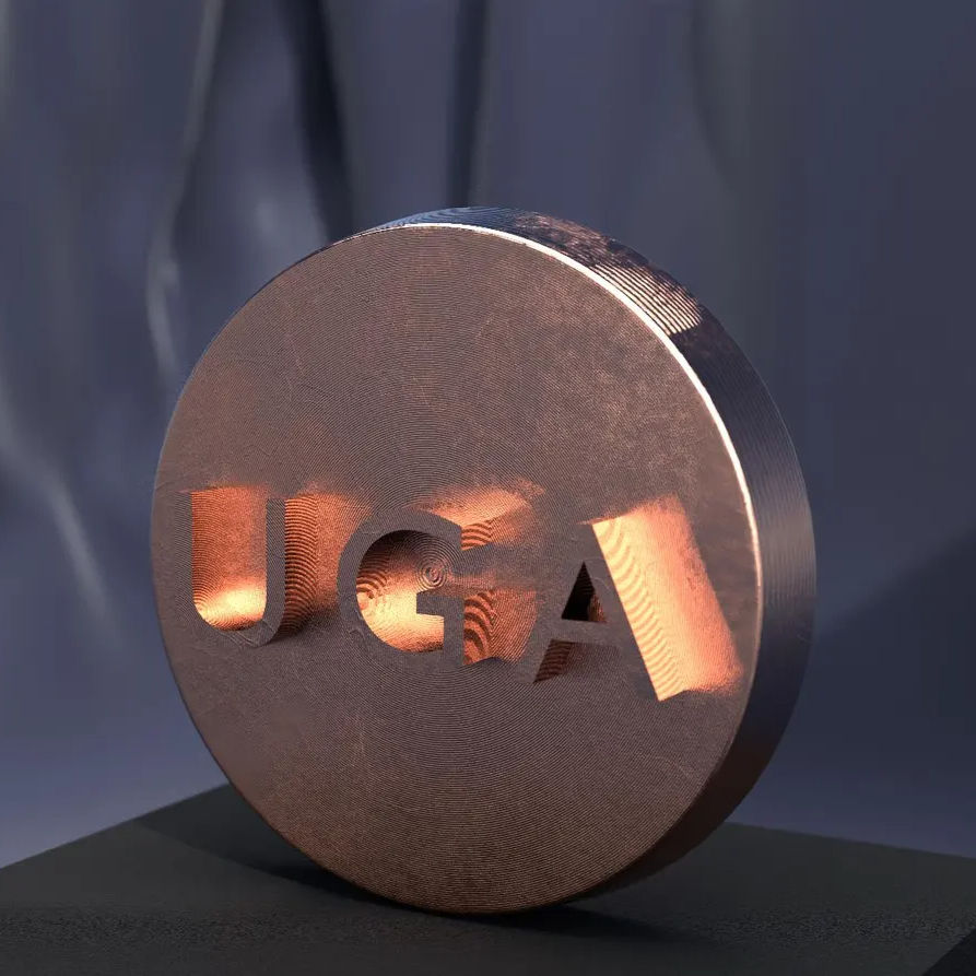 Thumbnail: UGA Initials - UGA Initials Copper - Handcrafted Minting Moments medallion