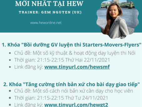 HỌC THỬ MIỄN PHÍ 2 KHÓA VỀ DẠY LUYỆN THI STARTERS-MOVERS-FLYERS VÀ GIAO TIẾP BẢN XỨ