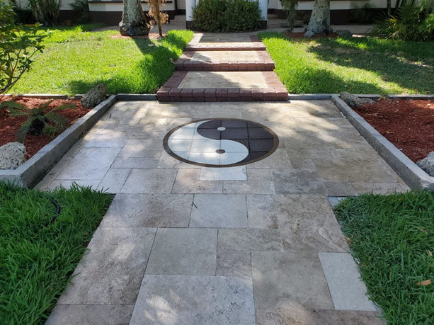 yin & yang inlay
custom patio design