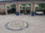 Paverart, compass rose, driveway design, inlay