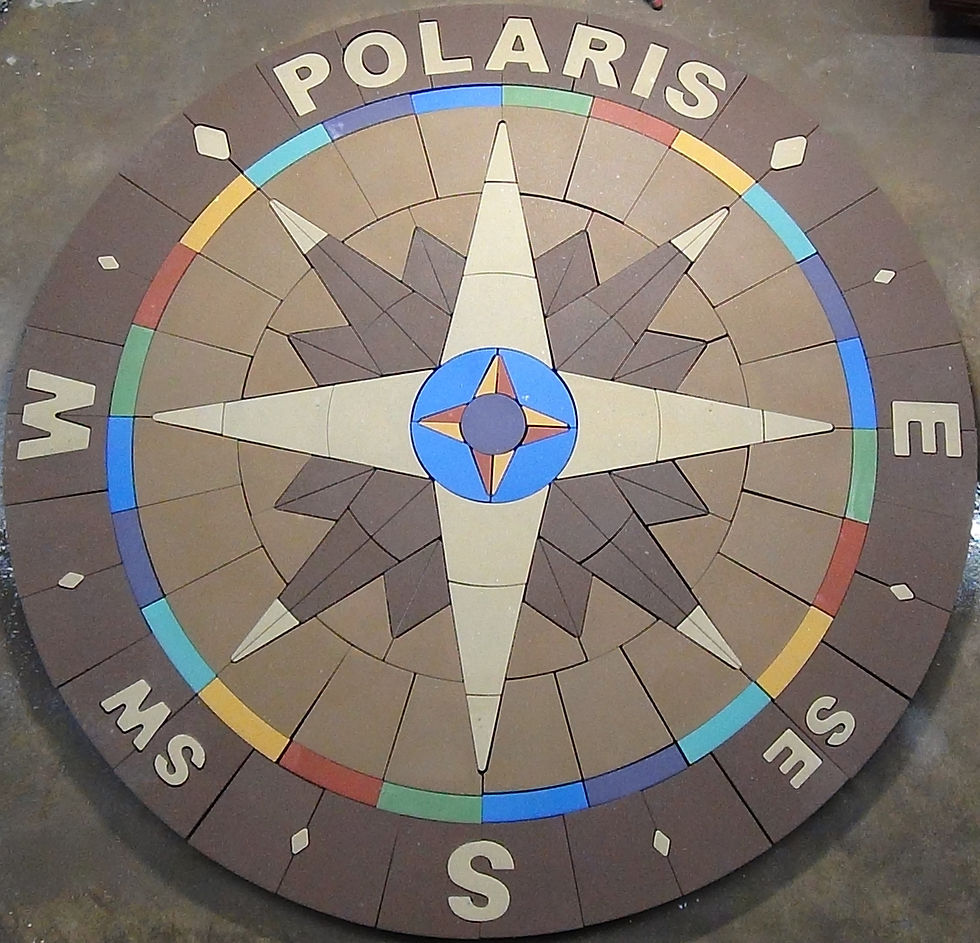 compass rose, paverart compass, compass rose paver kit