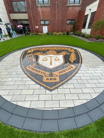 Custom paver design, paver logo, police shield, paverart