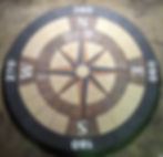 paver design, custom pavers, hardscaping, stone compass, compass rose, paverart