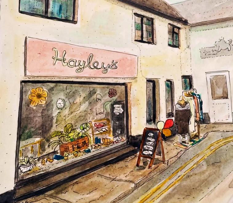 Gorgeous portrait of Hayley's shop front