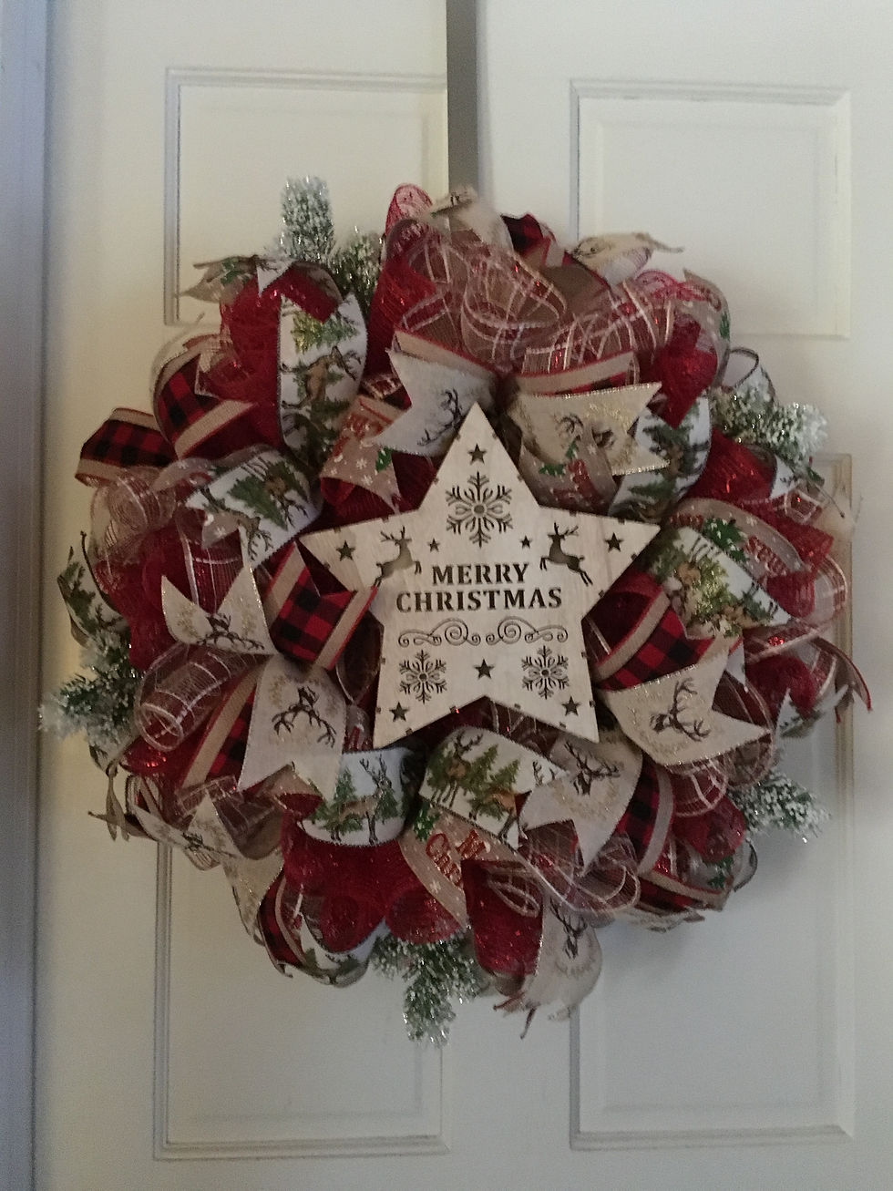 Rain deer Merry Christmas Wreath