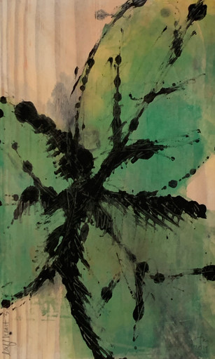 monoprint leaf/heart 3