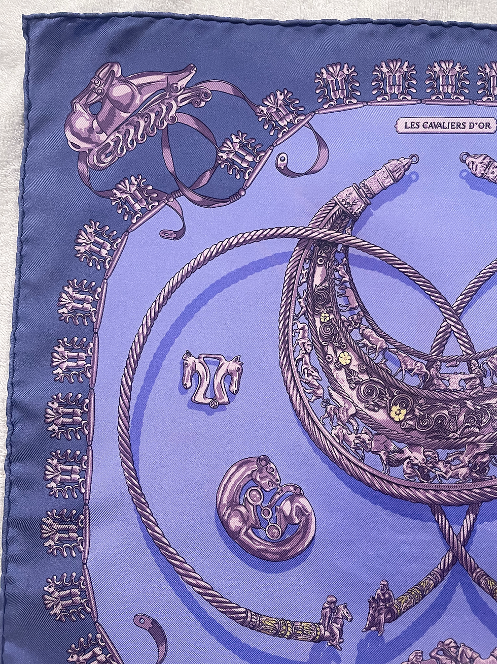Thumbnail: Hermes 45cm Scarf ‘Les Cavaliers d’Or’