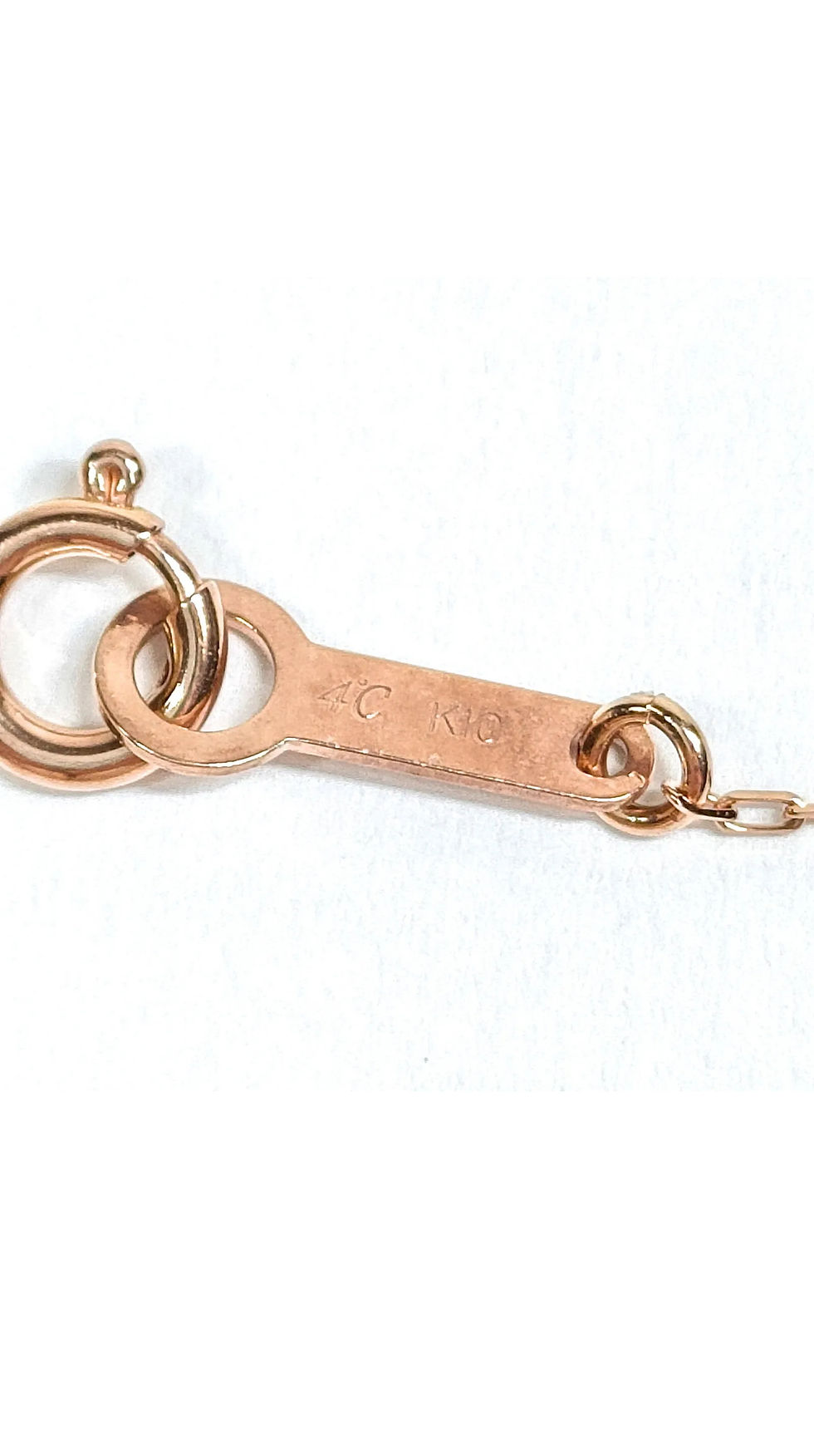 Thumbnail: Dainty Solid 10k Solid Rose Gold & Genuine Diamond Teardrop Necklace