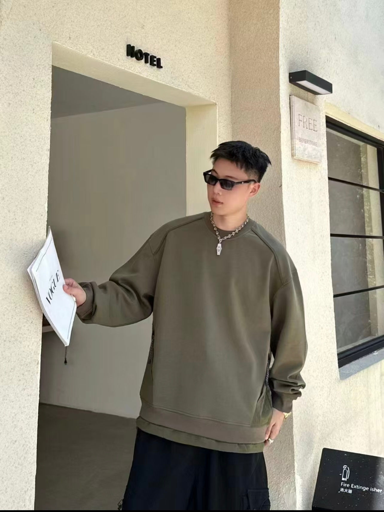 Hong kong Oversize Top Army