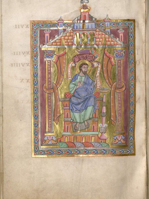 11 st luc, munich 11 staatsbibliothek clm 18005 f216v Tegernsee um 1035-1040 - copie