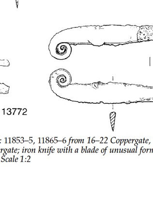 Des canivets retrouvés en fouille