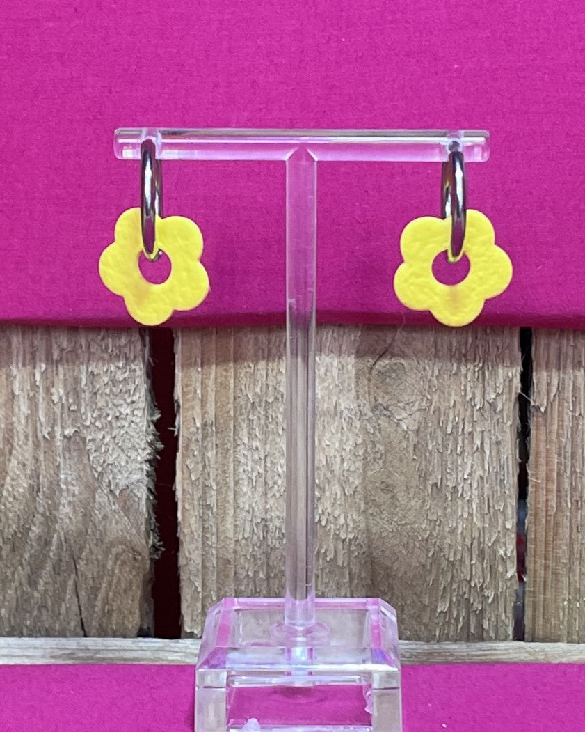 Miniature : Pampille - Anémone - M - Jaune - ArgilePolymère - Atelier Arti'Zen