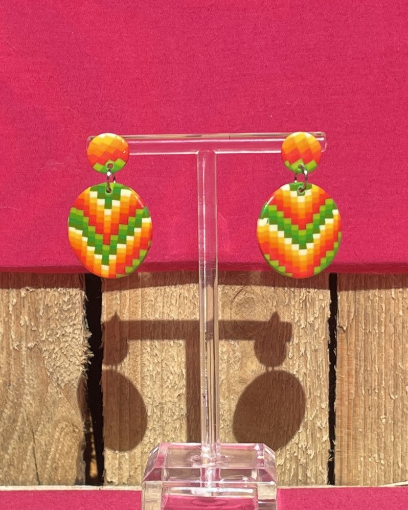 Miniature : Printemps - Premier Bourgeon - Translucide - Boucle d'Oreille - Argile Polymère - Atelier Arti'Zen