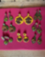 Boucle d'Oreille - Polymère - Sortilèges Sylvestres  - Bordeau - Collection Jardin Onirique - Atelier Arti'Zen