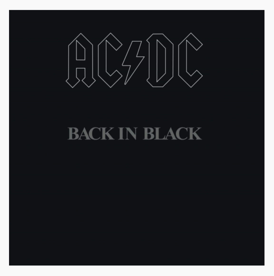 BACK IN BLACK (180G) Artist AC/DC FORMAT:LP 