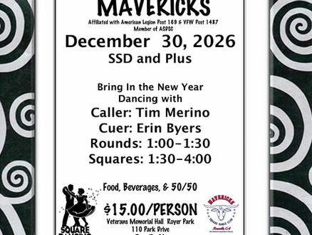 Dec 30th - Mavericks Bring in the New Year - SSD, PLUS, Rounds 1-4 pm