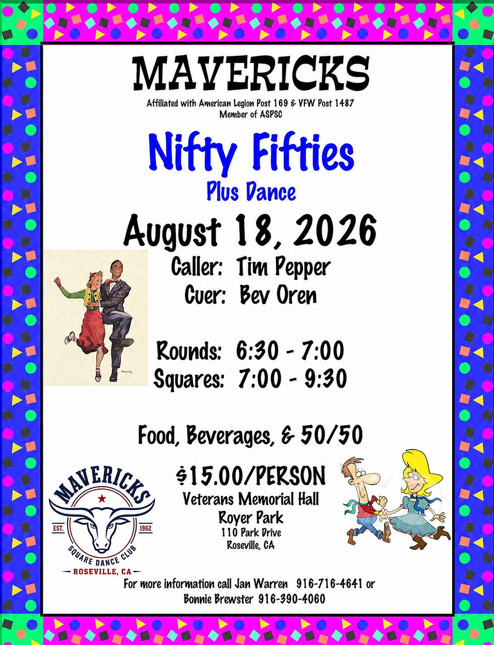 Nifty Fifties Plus Dance August 18, 2026
