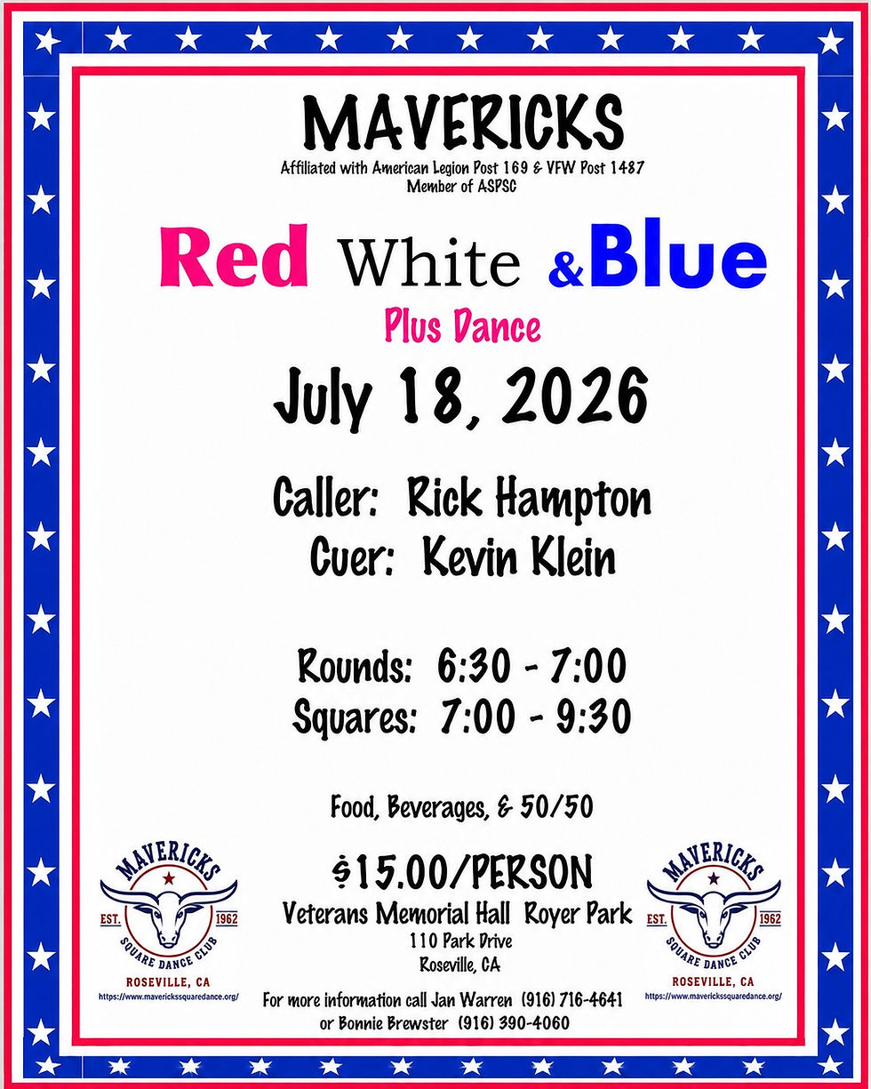 Red White &Blue Plus Dance July 18, 2026