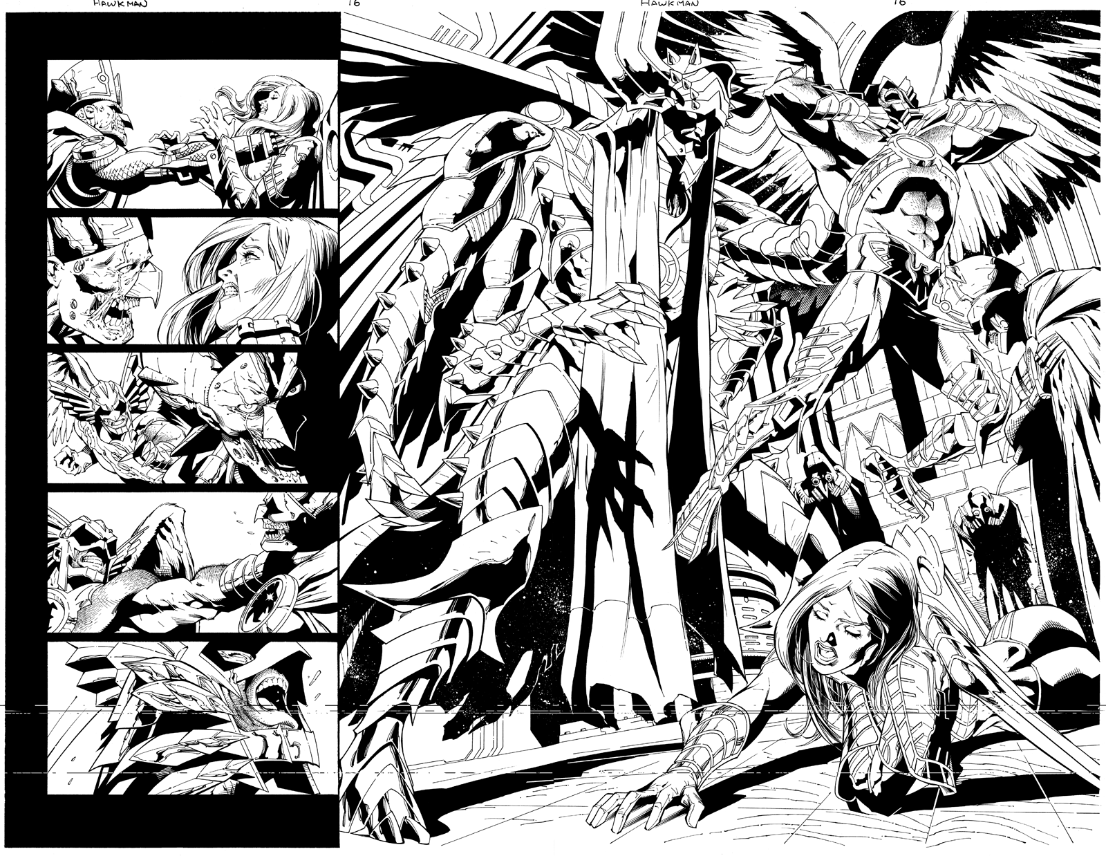 Savage Hawkman #16/Pages 6&7 Dbl Page Spread